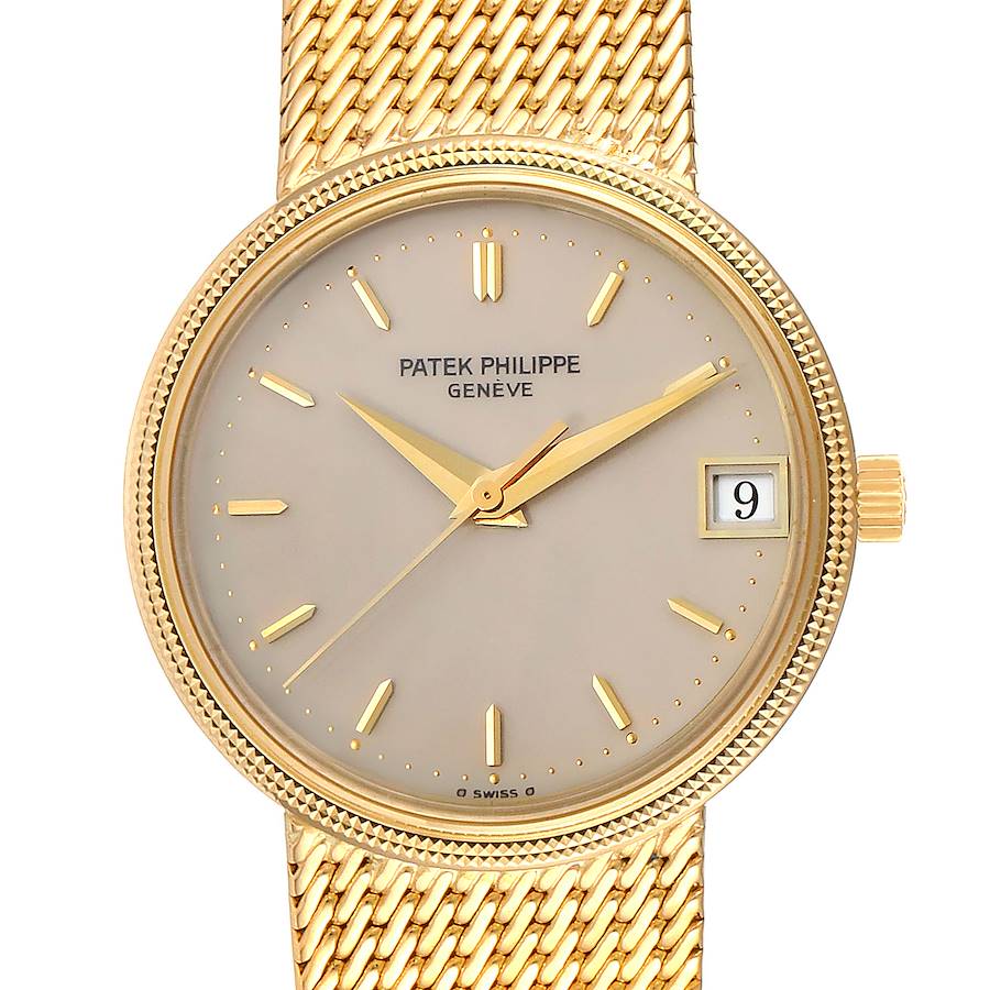 Patek Philippe Calatrava 18k Yellow Gold Automatic Mens Watch 3802 SwissWatchExpo