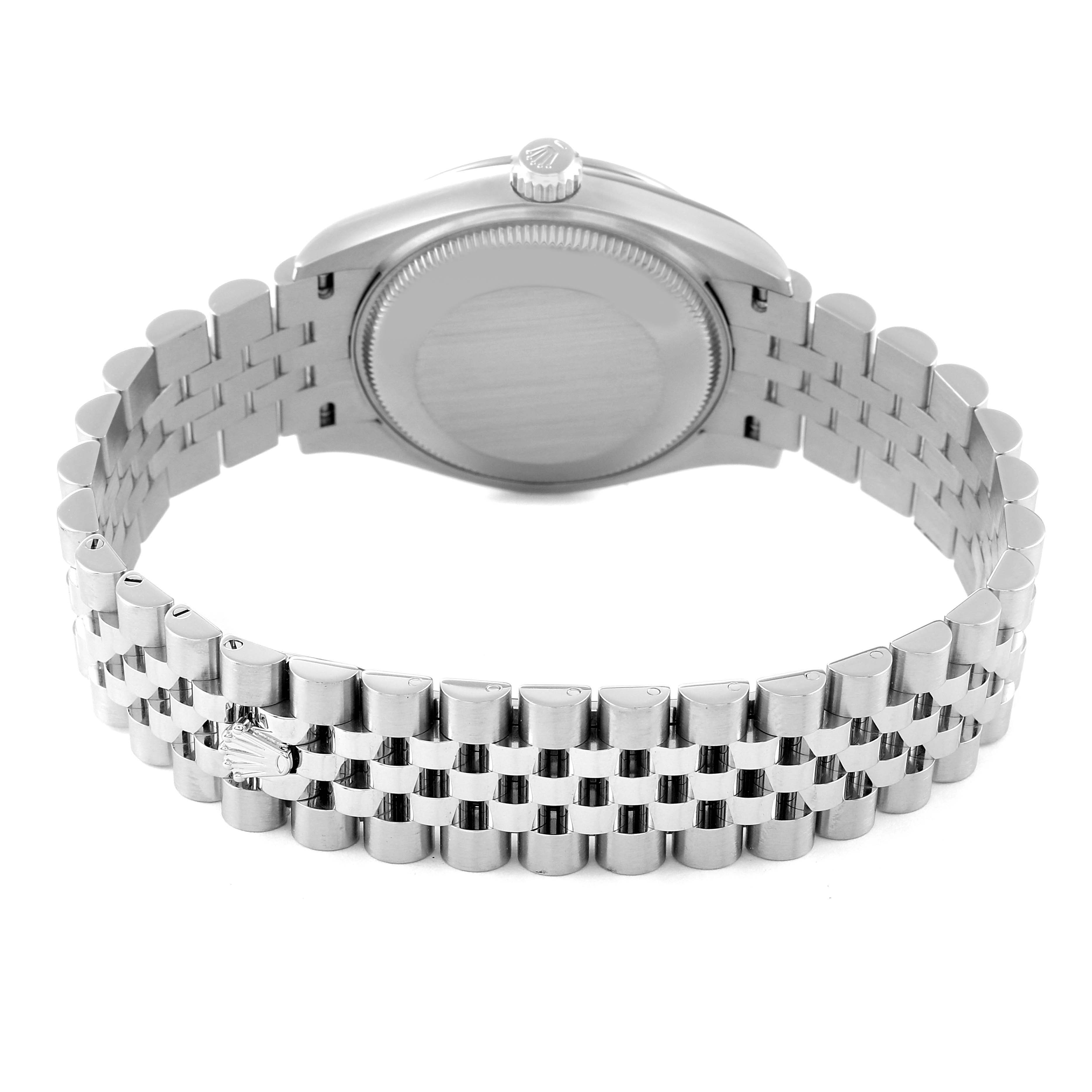 The image shows the back case and metal bracelet of a Rolex Mid-Size 278240 Women's Stainless Steel Grey Dial 278240 Women's Stainless Steel Grey Dial model watch.