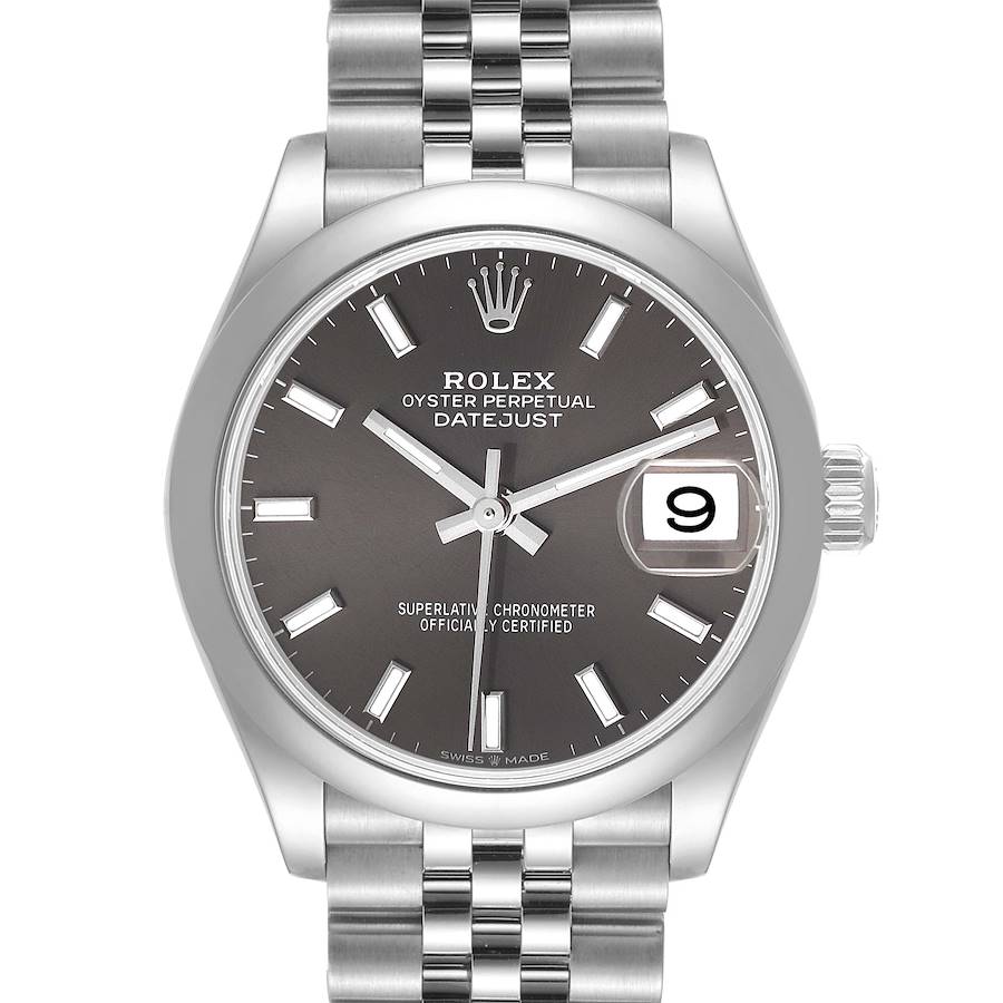 Rolex Datejust Midsize Dark Grey Dial Steel Ladies Watch 278240 Box Card SwissWatchExpo