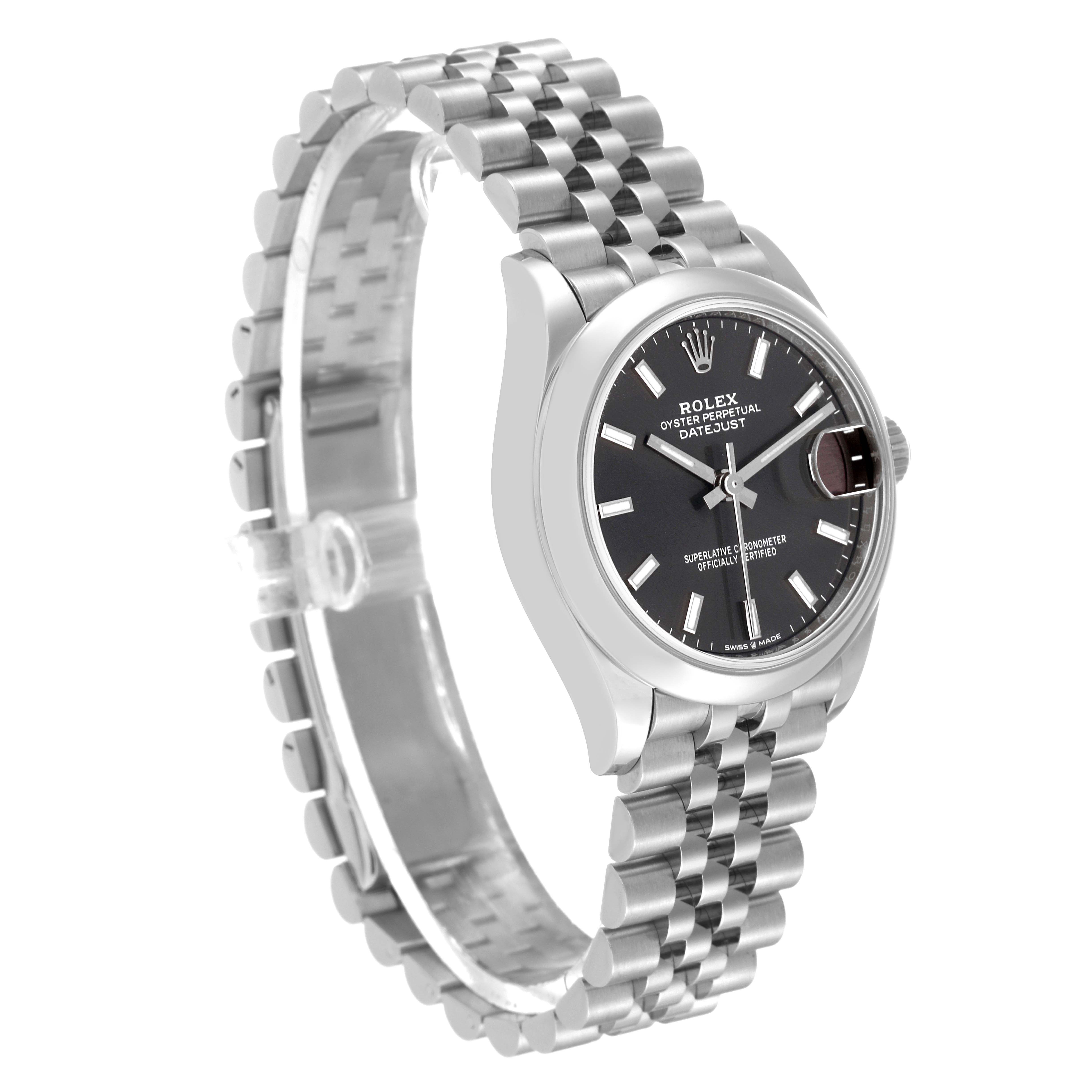 The image shows a Rolex Mid-Size 278240 Women's Stainless Steel Grey Dial 278240 Women's Stainless Steel Grey Dial Oyster Perpetual Datejust watch at a three-quarter angle highlighting the bracelet, case, and face.