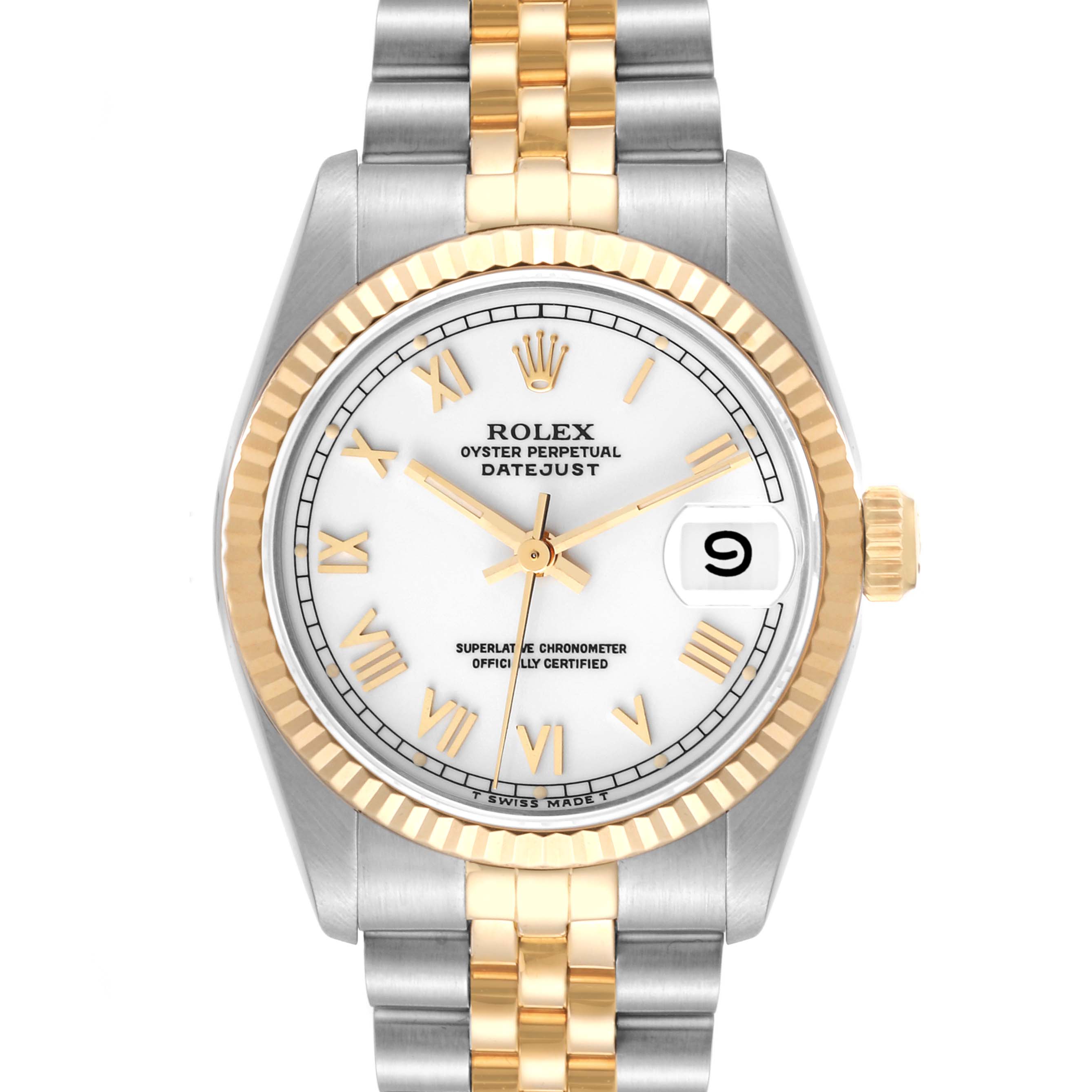 ROLEX キーホルダー イエロー グレー ROLEX ロレックス 79173 2BR デイトジャスト イエローシェル 2P