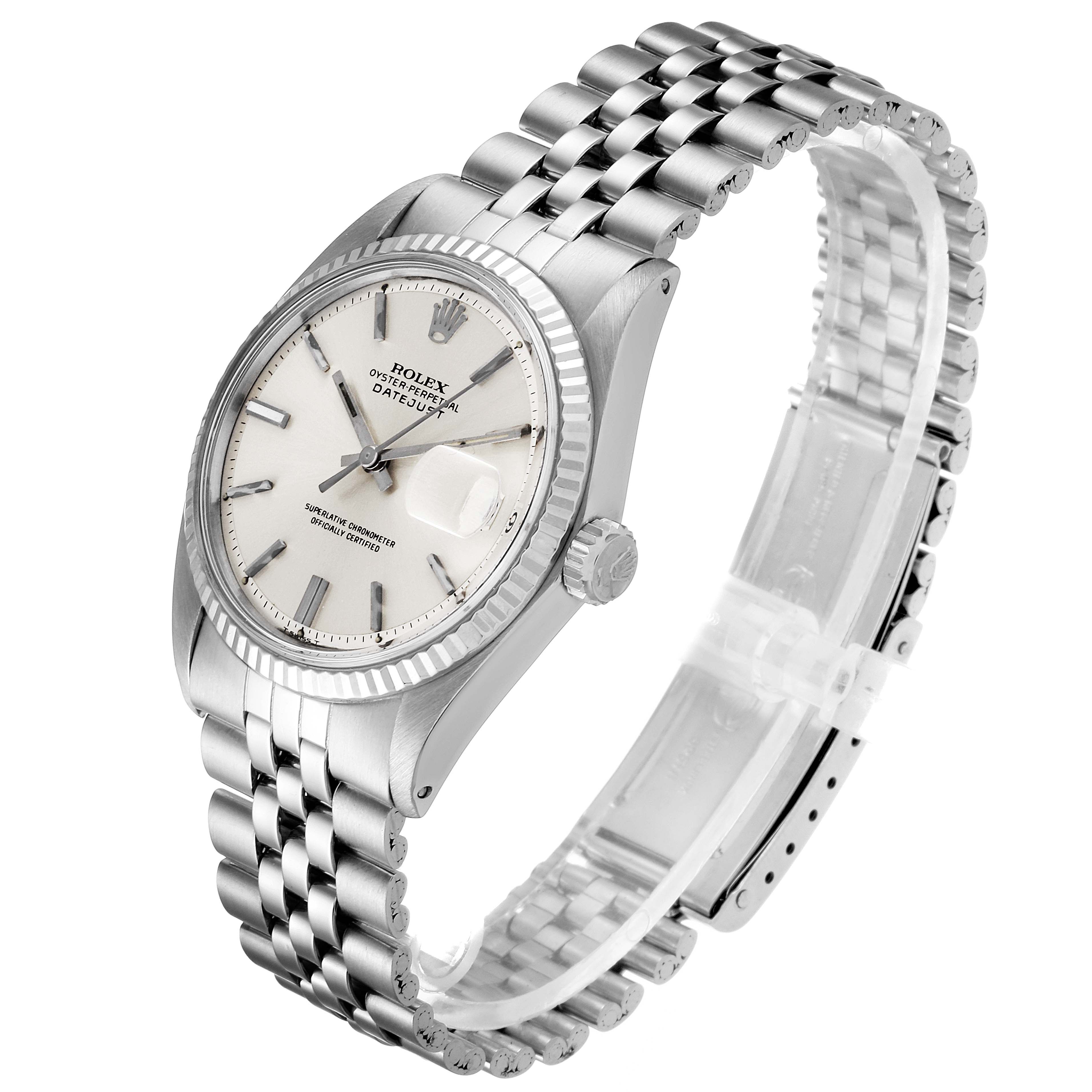 The Rolex Vintage Collection 1601 Men's Stainless Steel Silver Dial 1601 Men's Stainless Steel Silver Dial watch model is shown at a three-quarter angle, displaying the dial, bracelet, and crown.