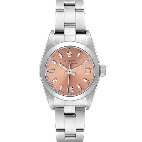 Photo of Rolex Oyster Perpetual Salmon Dial Steel Ladies Watch 76080