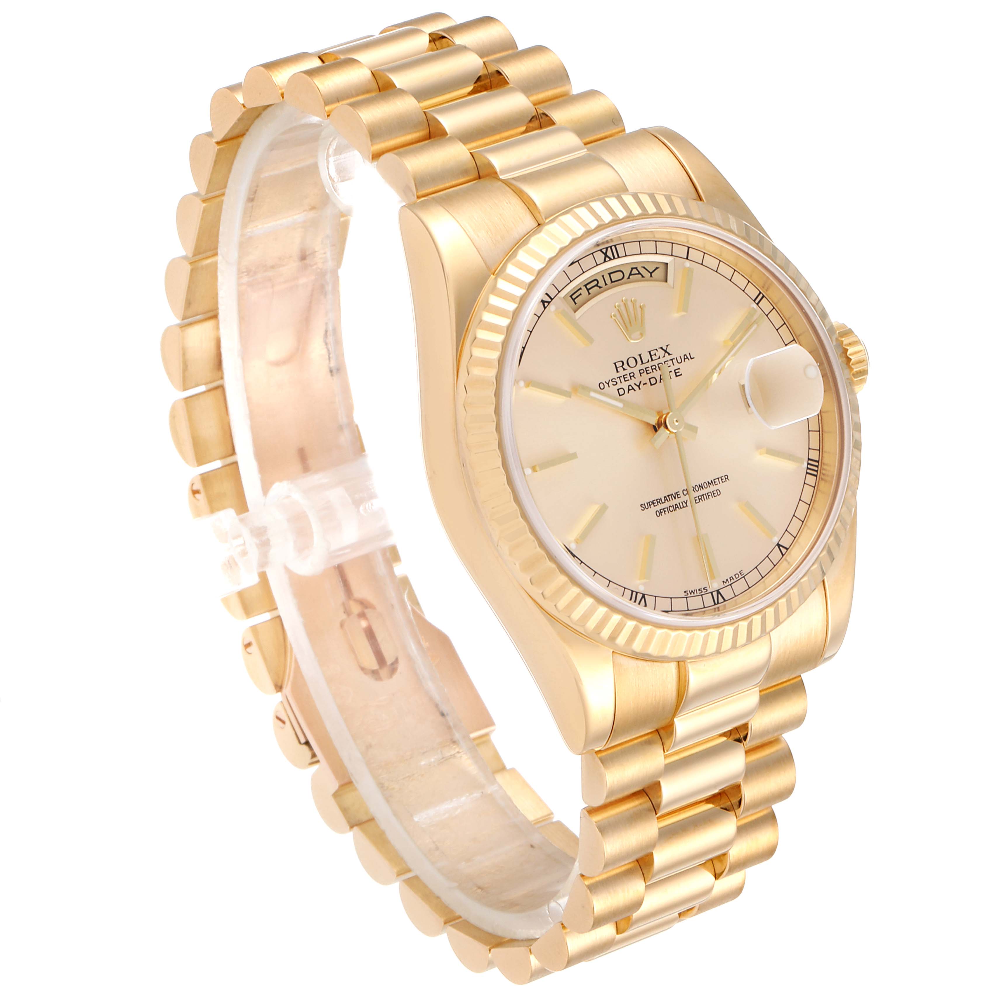 Rolex President Day Date 36mm Yellow Gold Mens Watch 118238 ...