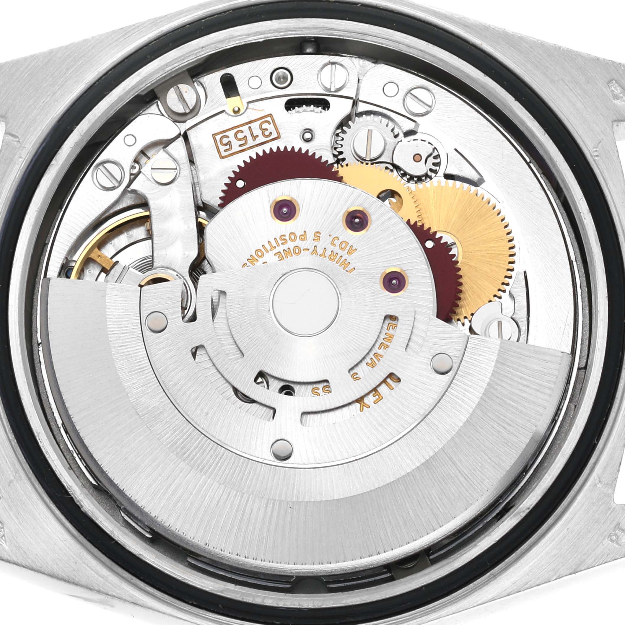 This image shows the internal mechanism of the Rolex President 18346 Men's Platinum Silver Dial 18346 Men's Platinum Silver Dial model watch.