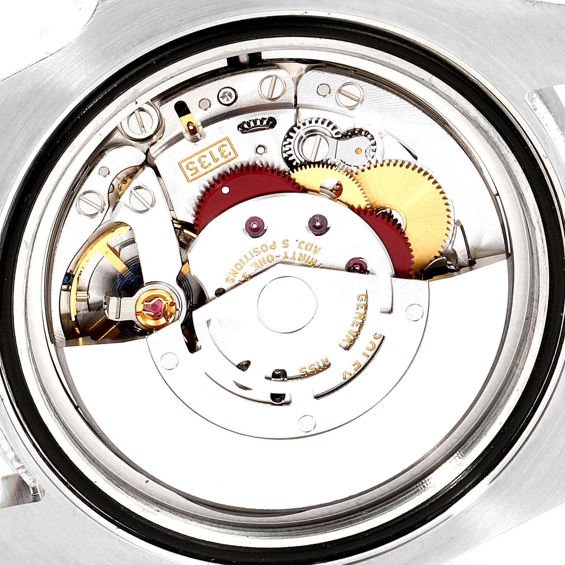 This image shows the internal mechanism and movement of the Rolex Submariner 116610LN Men's Stainless Steel Black Dial 116610LN Men's Stainless Steel Black Dial watch.