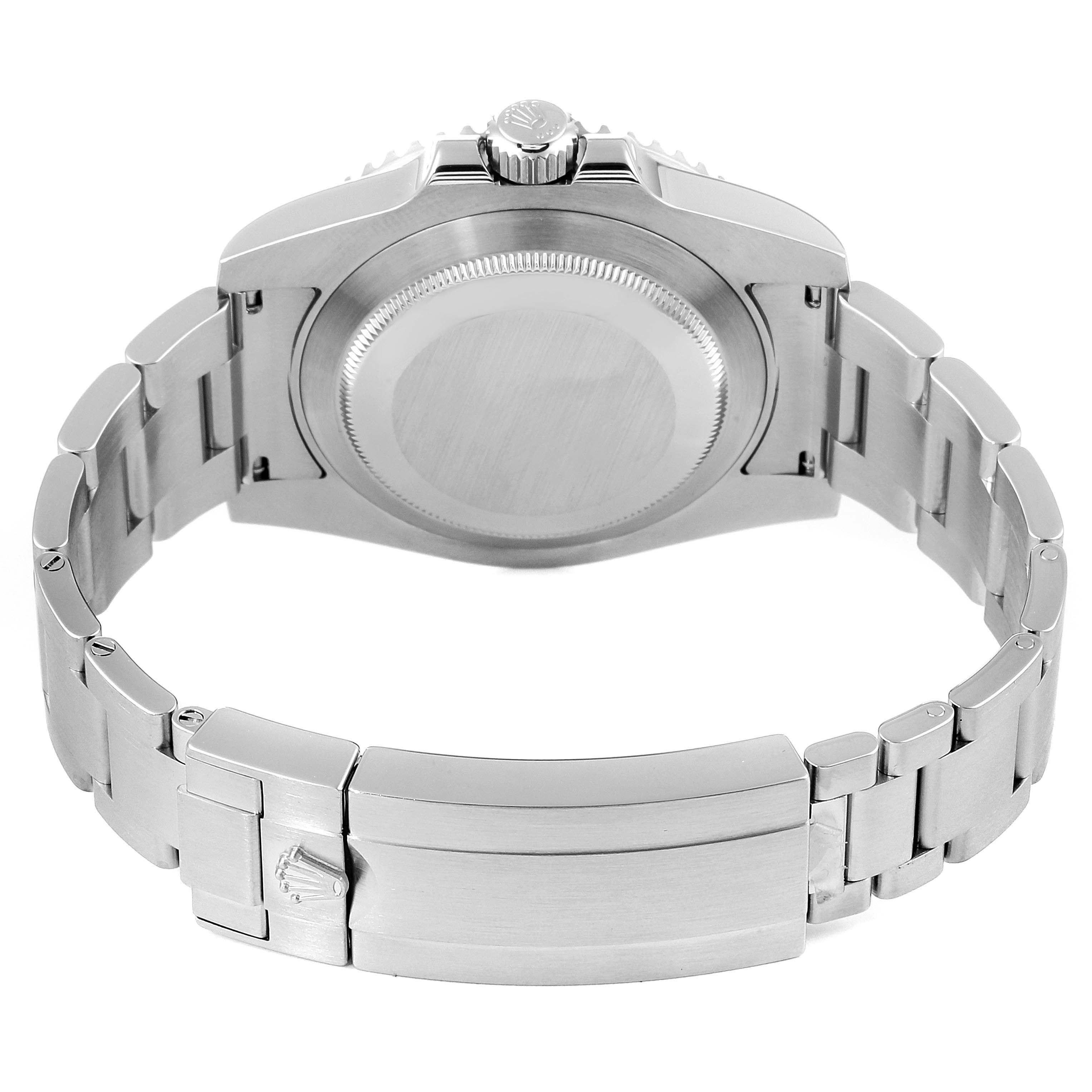 This image shows the back view of a Rolex Submariner 116610LN Men
s Stainless Steel Black Dial 116610LN Men
s Stainless Steel Black Dial watch, highlighting the case back and bracelet.