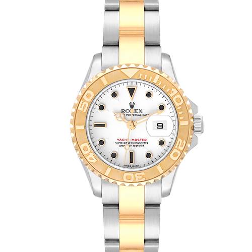 Photo of Rolex Yachtmaster 29 White Dial Steel Yellow Gold Ladies Watch 169623 Box Papers