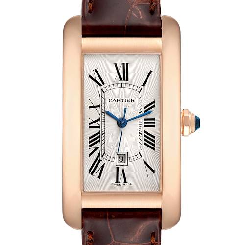 Photo of Cartier Tank Americaine Midsize Rose Gold Ladies Watch W2620030 Box Papers
