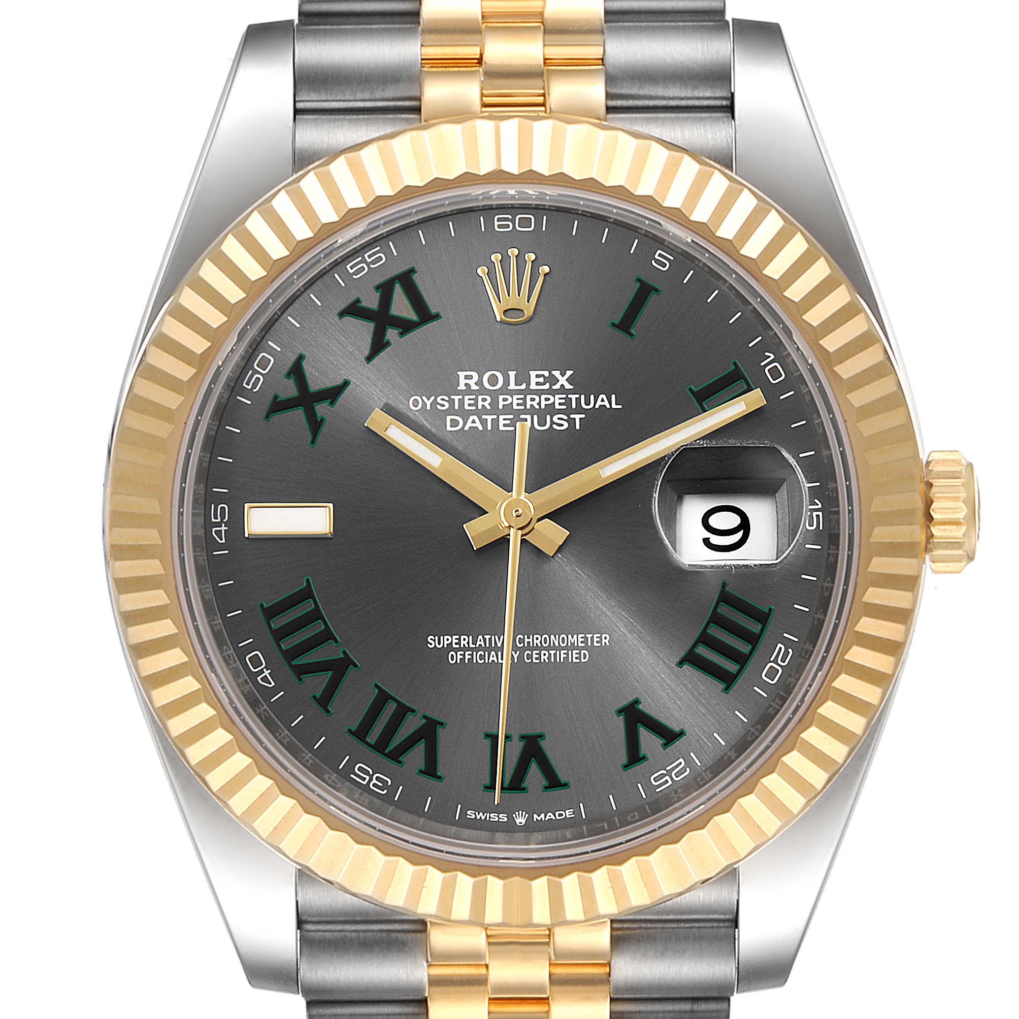 rolex datejust 41 green dial