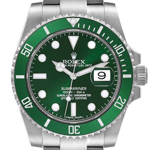 Photo of Rolex Submariner Hulk Green Dial Steel Mens Watch 116610LV