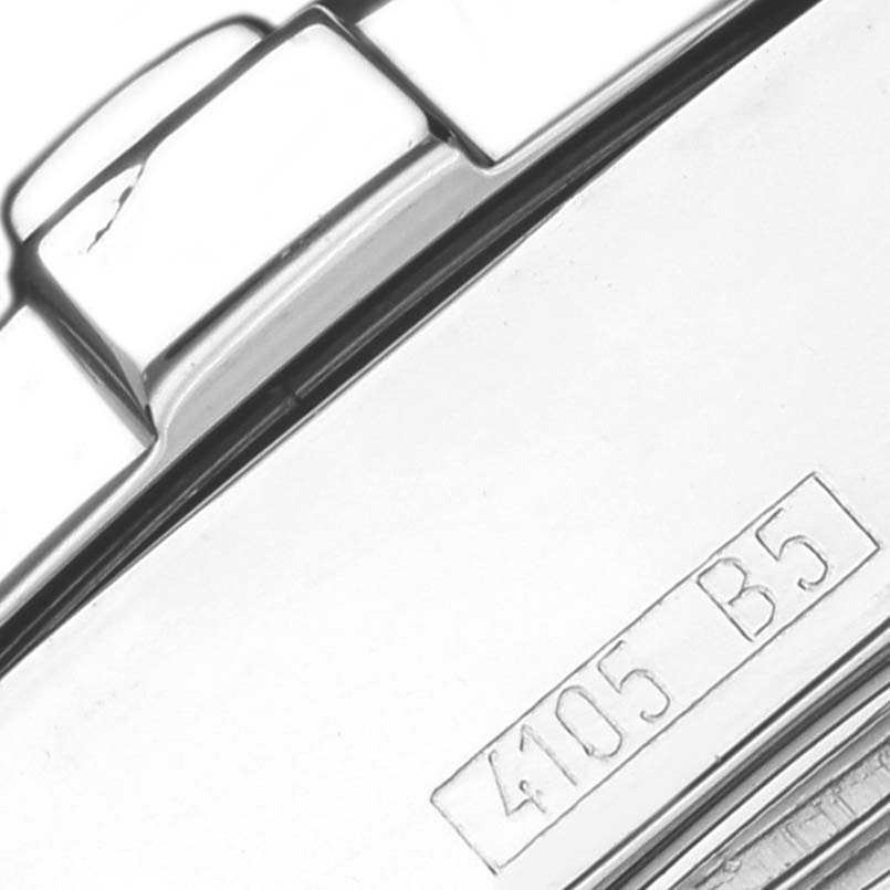The image shows a close-up of the metal bracelet and part of the clasp with "4105 B5" on the Breitling Colt A73380 Men's Stainless Steel Silver Dial A73380 Men's Stainless Steel Silver Dial watch.