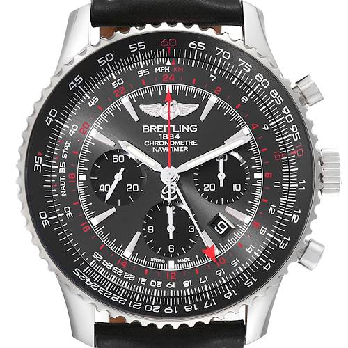 Photo of Breitling Navitimer GMT Stratos Grey Limited Edition Mens Watch AB0441 Box Card