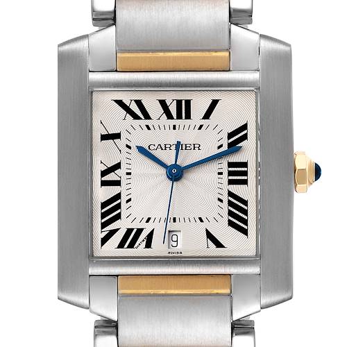 Photo of Cartier Tank Francaise Large Automatic Steel Yellow Gold Mens Watch W51005Q4