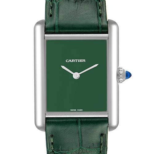 Photo of Cartier Tank Must Large Steel Green Dial Ladies Watch WSTA0056 Unworn