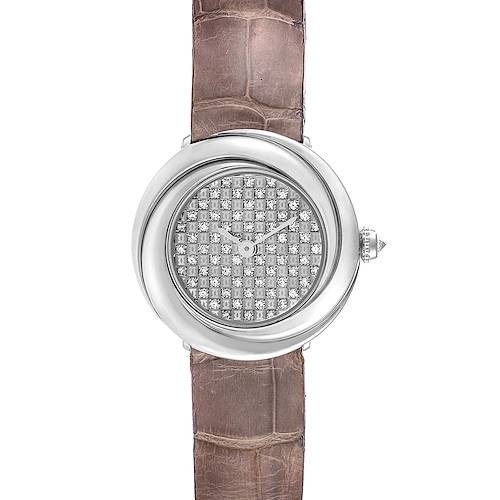 Photo of Cartier Trinity White Gold Diamond Dial Ladies Watch WG201156 Papers