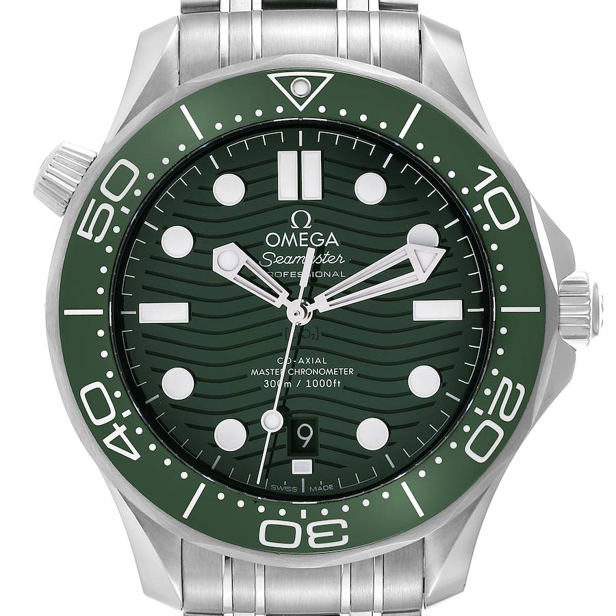 Omega Seamaster Diver Green Dial Steel Mens Watch 210.30.42.20.10.001 Unworn SwissWatchExpo