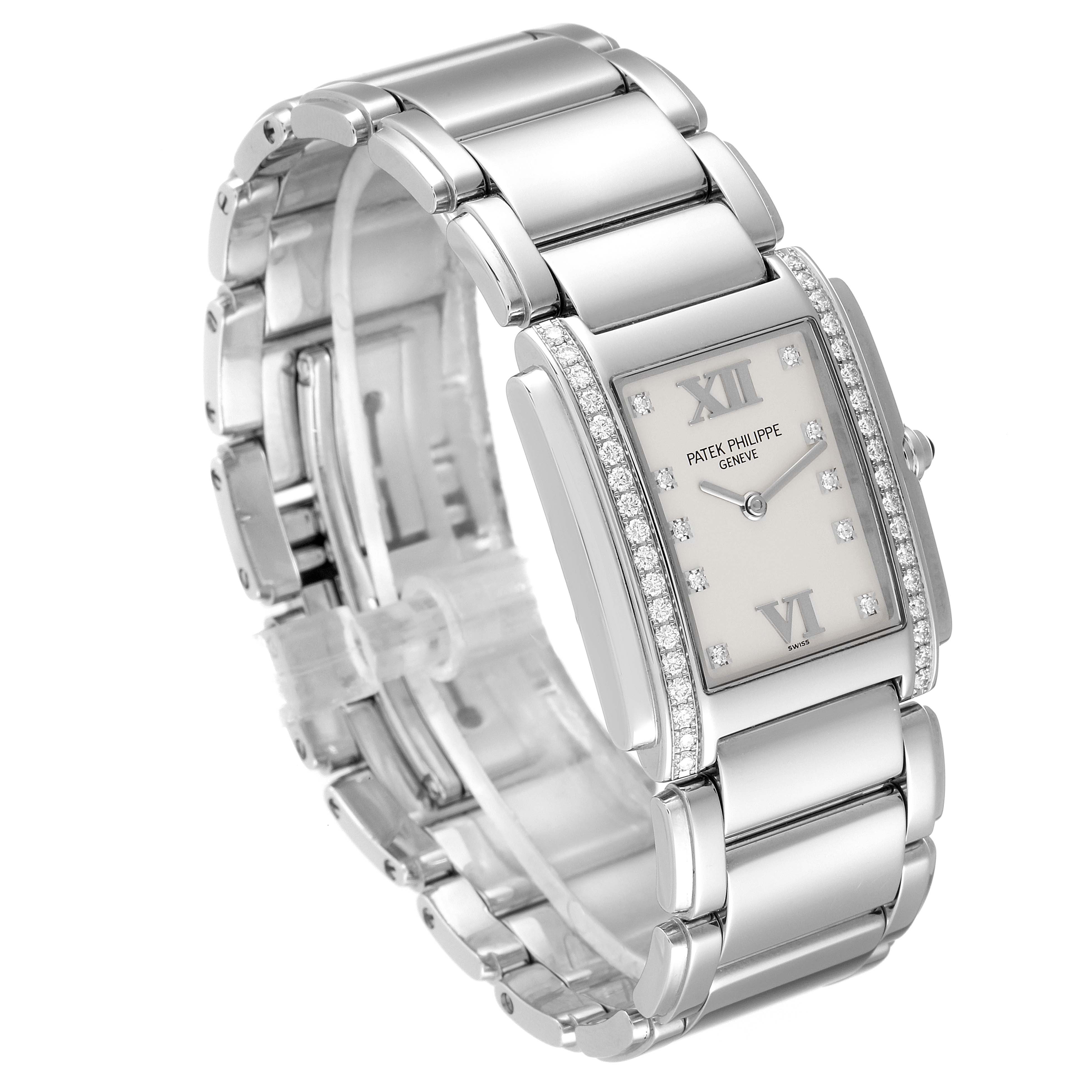 Patek Philippe Twenty-4 Steel Diamond Ladies Quartz Watch 4910 ...