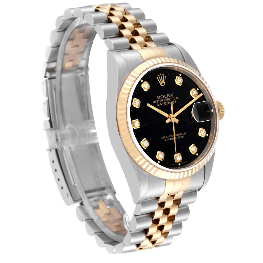 Jam Tangan Rolex Rolex Pvc Black Black Diamond Dial Rolex 16233