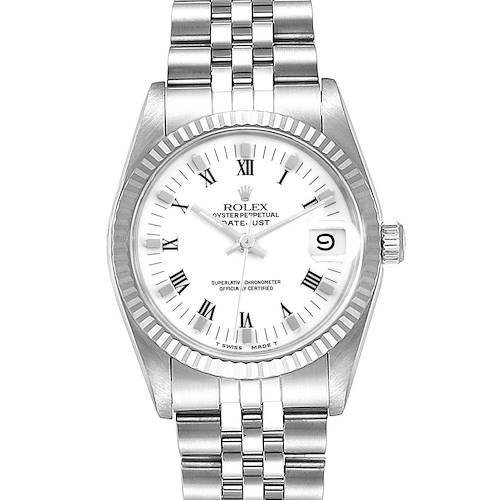 Photo of Rolex Datejust Midsize 31 Steel White Gold White Dial Ladies Watch 68274