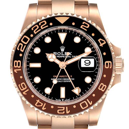 Photo of Rolex GMT Master II Rose Gold Mens Watch 126715 Box Card