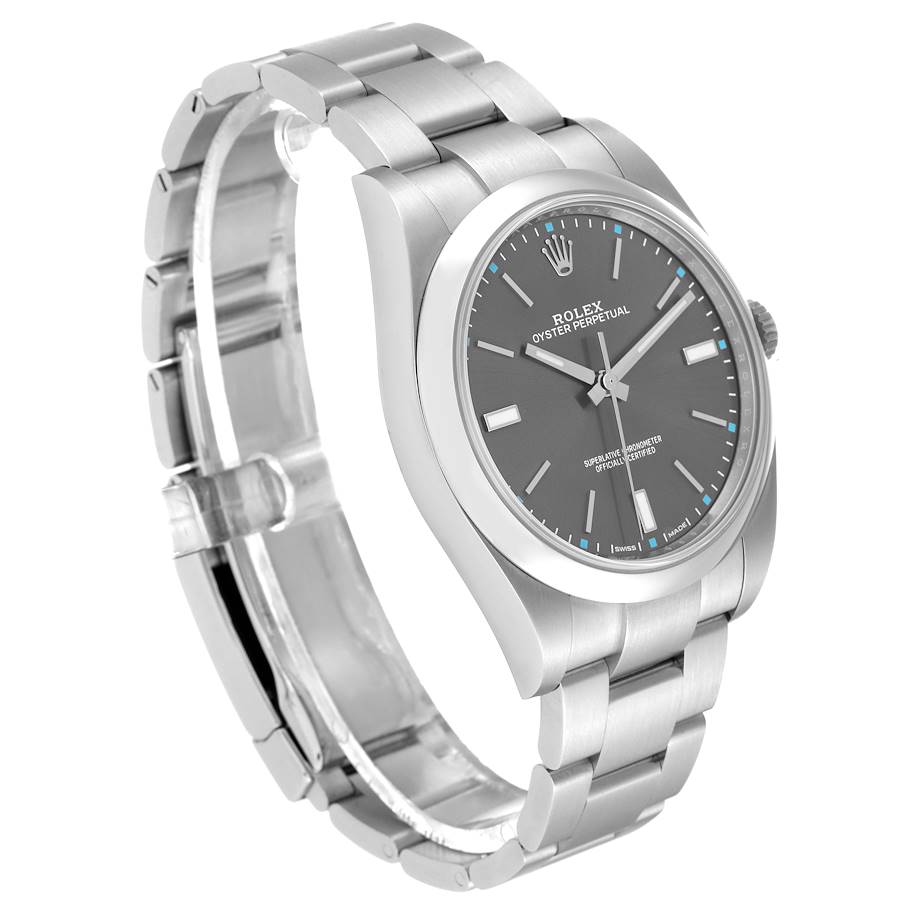 Rolex oyster perpetual outlet rhodium