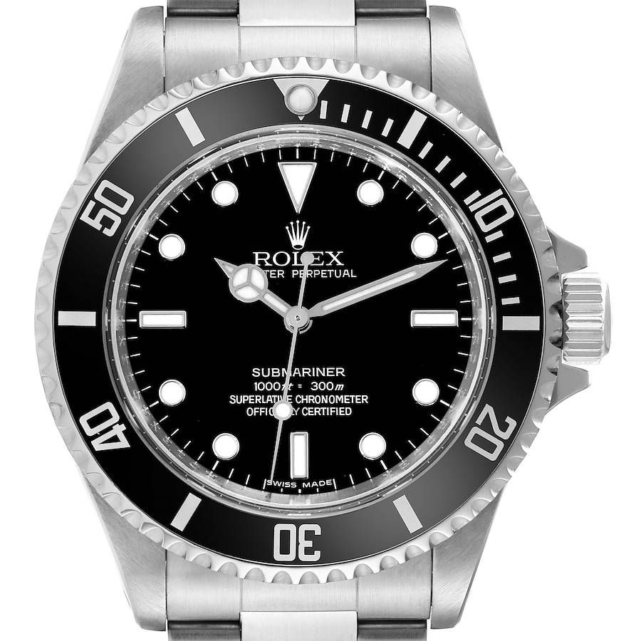Rolex Submariner No Date 40mm 4 Liner Steel Mens Watch 14060 Box Card SwissWatchExpo
