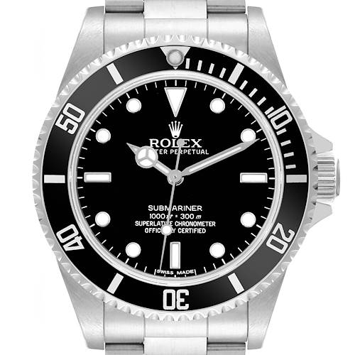 Photo of Rolex Submariner No Date 40mm 4 Liner Steel Mens Watch 14060 Box Card