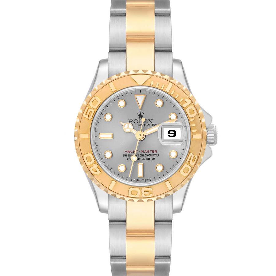 Rolex Yachtmaster Steel Yellow Gold Slate Dial Ladies Watch 69623 SwissWatchExpo