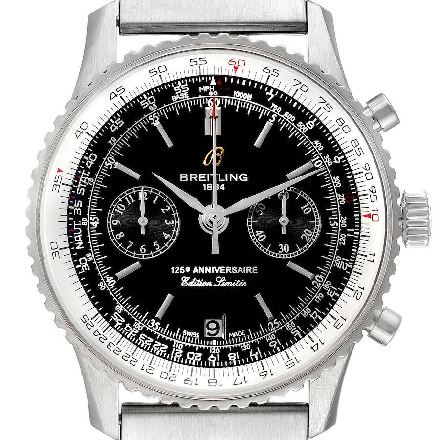 Breitling Navitimer 125th Anniversary Limited Edition Steel Mens Watch A26322 SwissWatchExpo