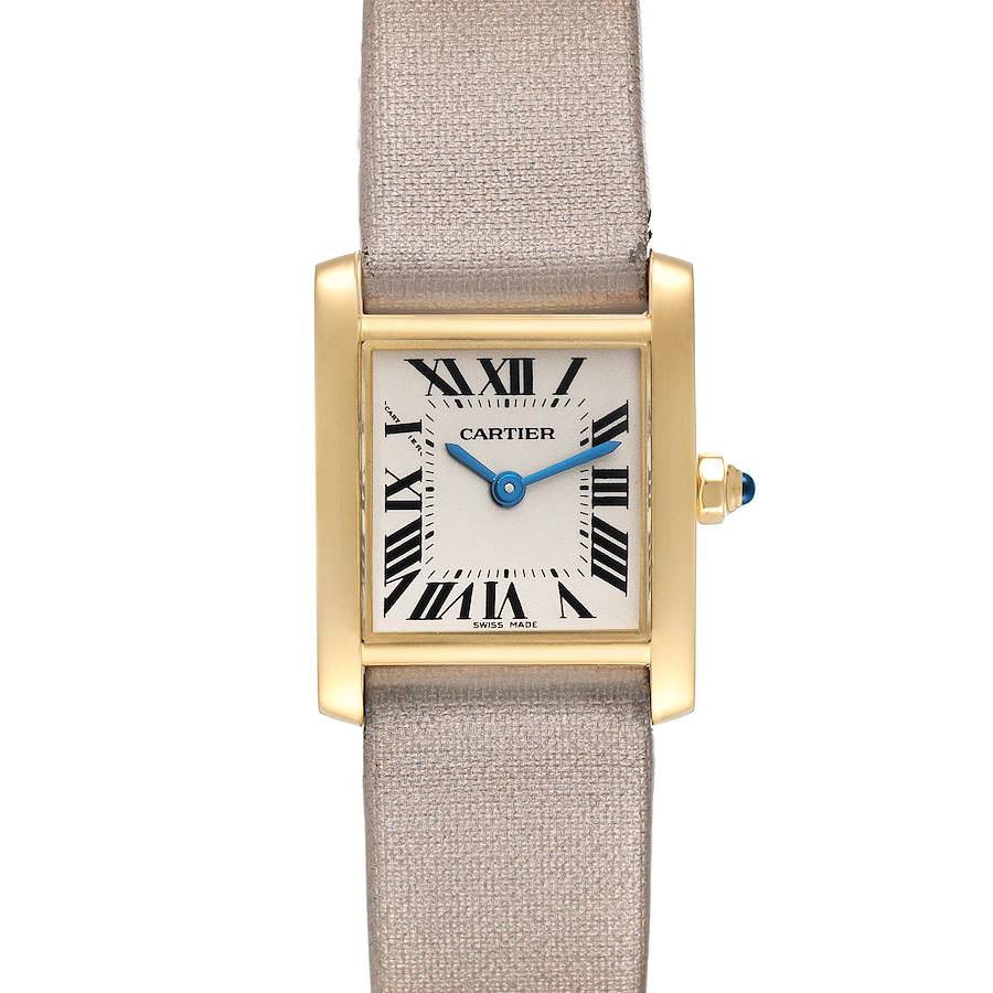 Cartier Tank Francaise Yellow Gold Silver Dial Quartz Ladies Watch W5000256 SwissWatchExpo