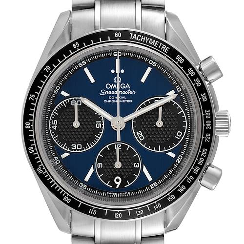 Photo of Omega Speedmaster Racing Blue Dial Mens Watch 326.30.40.50.03.001 Box Card
