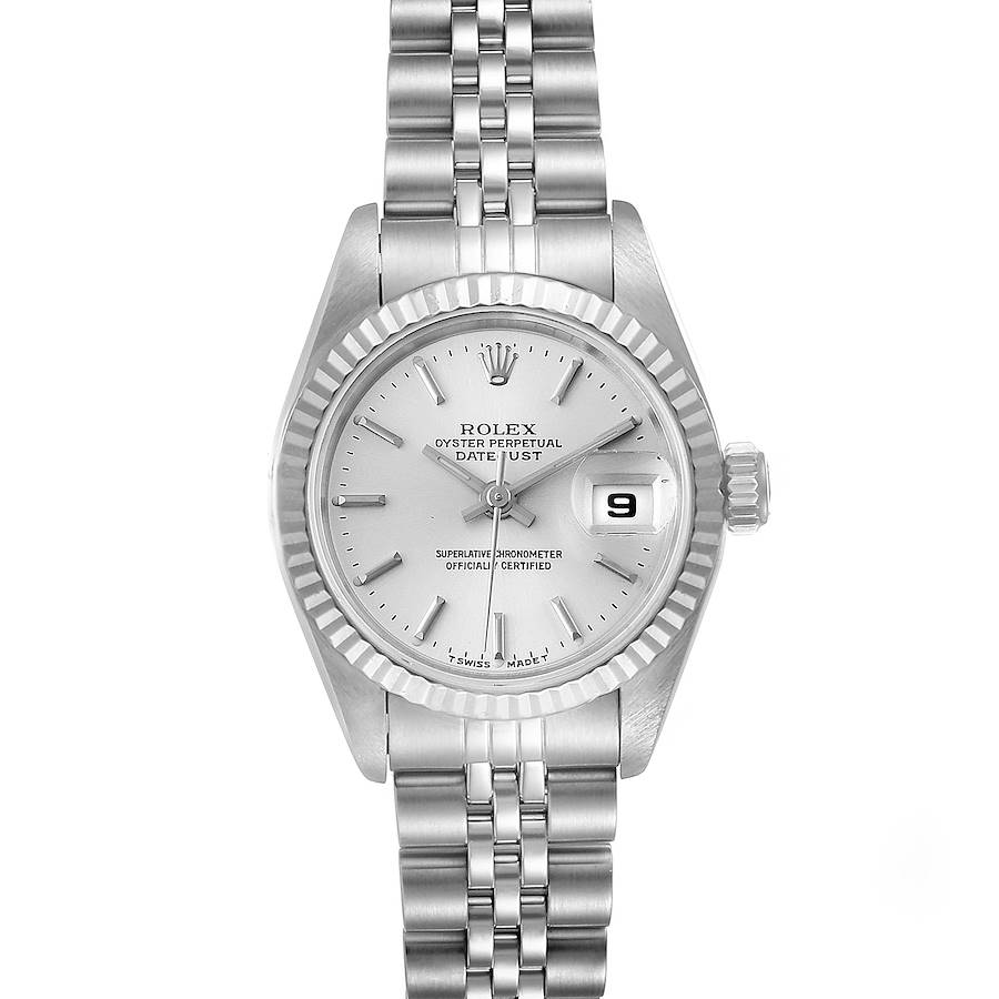 Rolex Datejust Steel White Gold Jubilee Bracelet Ladies Watch 69174 Papers SwissWatchExpo