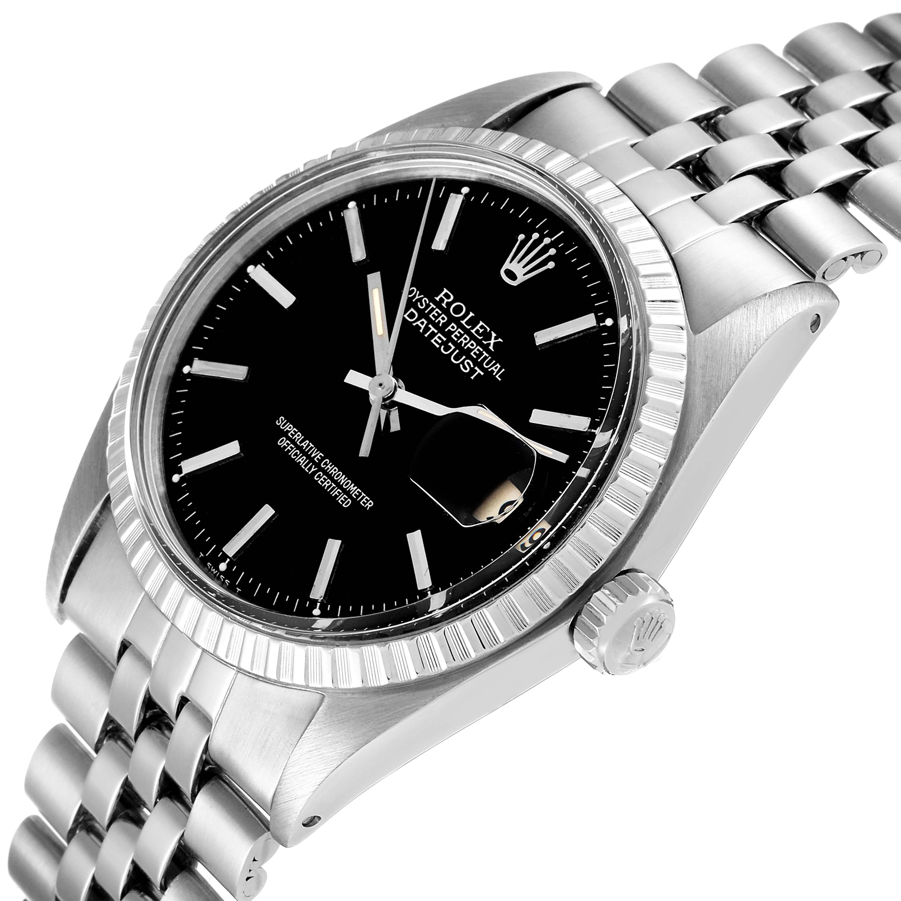 The image shows a Vintage Collection Rolex watch from a three-quarter angle, highlighting the dial, bezel, case, and bracelet.