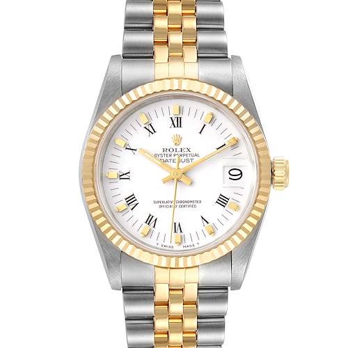 Photo of Rolex Datejust Midsize 31 White Dial Steel Yellow Gold Ladies Watch 68273