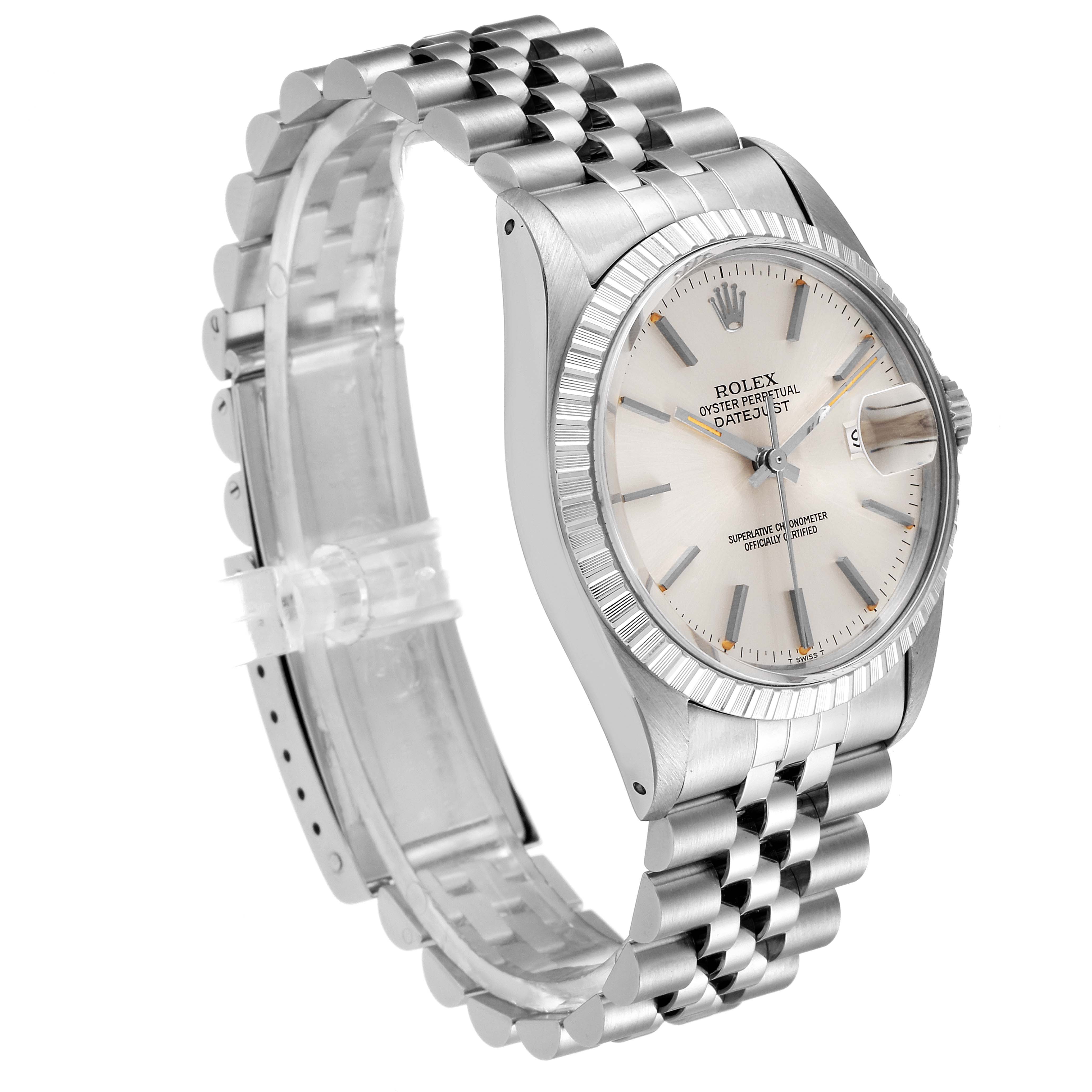 The Rolex Vintage Collection 16030 Men
s Stainless Steel Silver Dial 16030 Men
s Stainless Steel Silver Dial model is shown at a slight angle, displaying the face, bezel, crown, and metal bracelet.