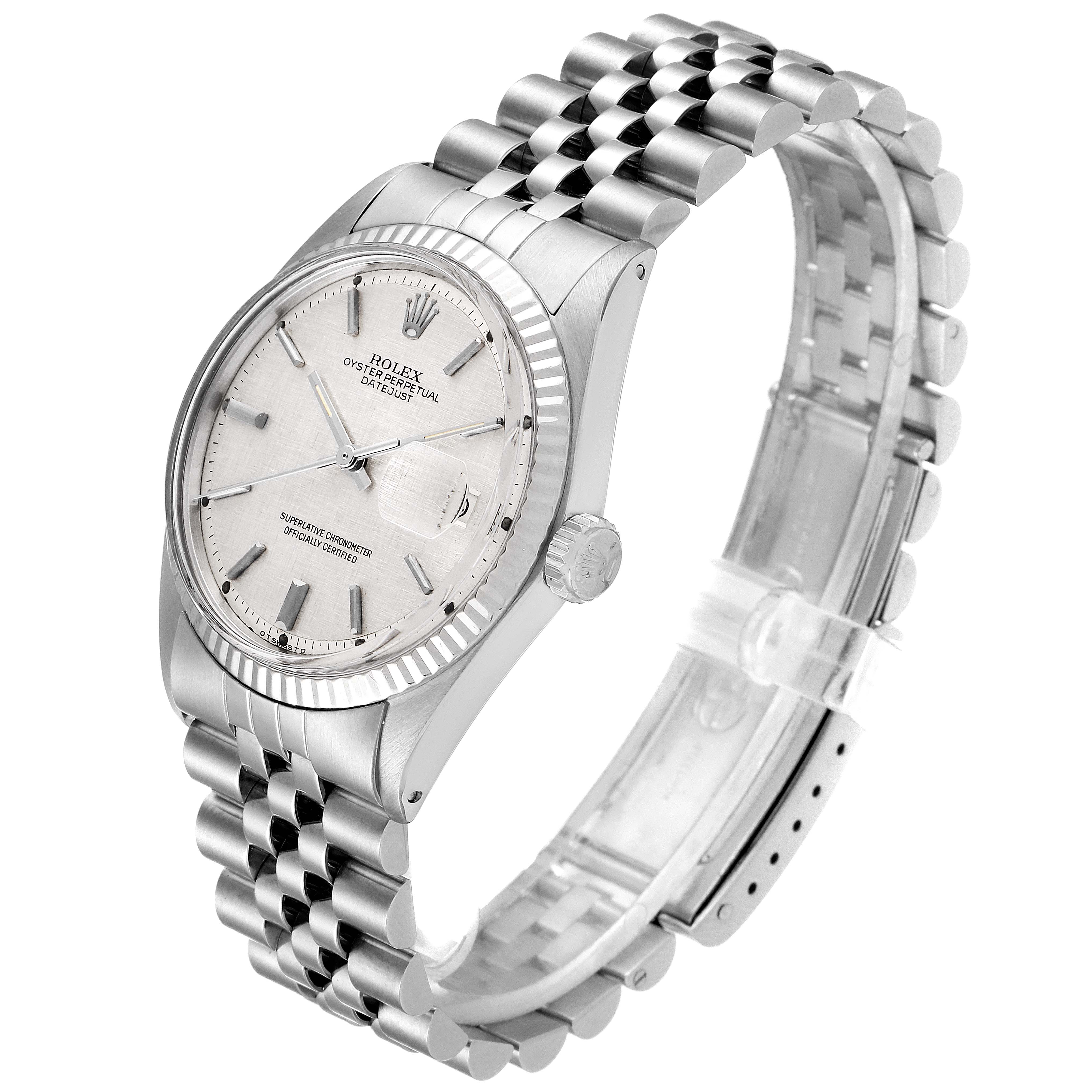 The image shows a Rolex Vintage Collection 1601 Men's Stainless Steel Silver Dial 1601 Men's Stainless Steel Silver Dial watch at a three-quarter angle, displaying the bezel, dial, crown, and bracelet.