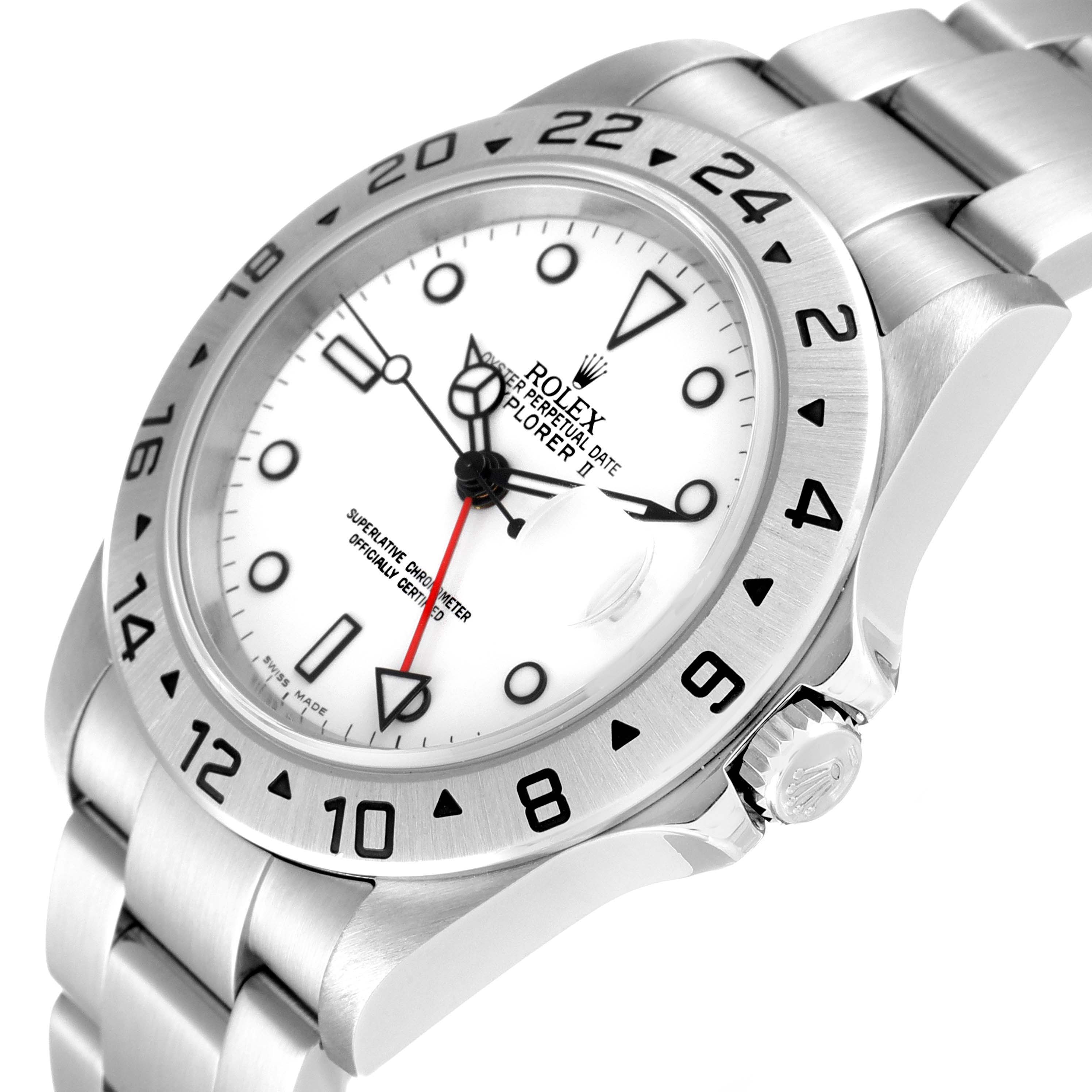 The image shows a side and slightly angled close-up view of the Rolex Explorer 16570 Men's Stainless Steel White Dial 16570 Men's Stainless Steel White Dial watch, highlighting the dial, bezel, and part of the bracelet.