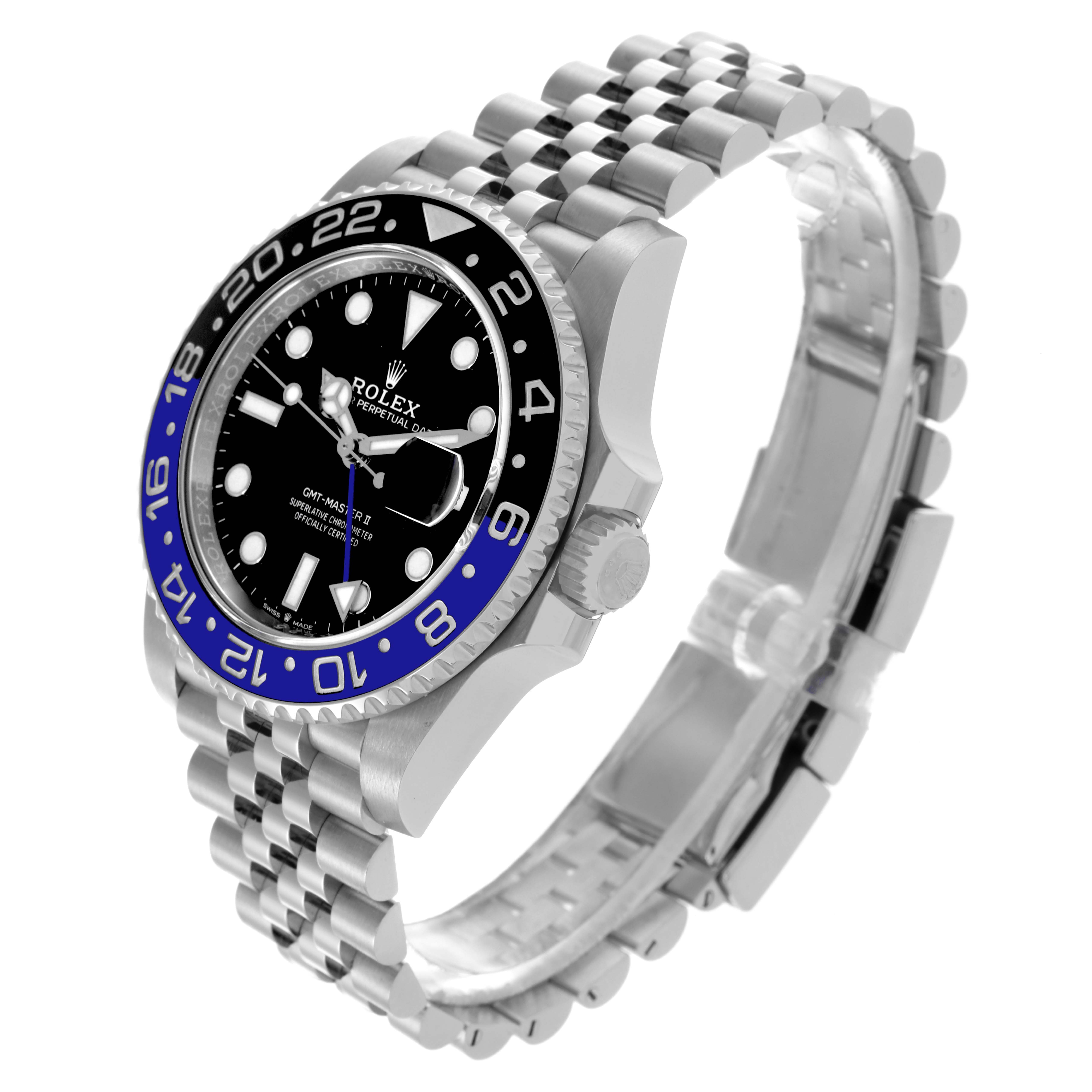 The Rolex GMT-Master 68251 Men
s Stainless Steel Black Dial 68251 Men
s Stainless Steel Black Dial is shown at a three-quarter angle displaying the bezel, dial, crown, and bracelet.