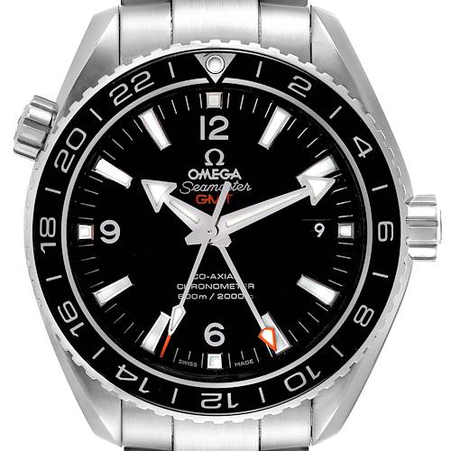 Photo of Omega Seamaster Planet Ocean GMT Steel Mens Watch 232.30.44.22.01.001 Box Card