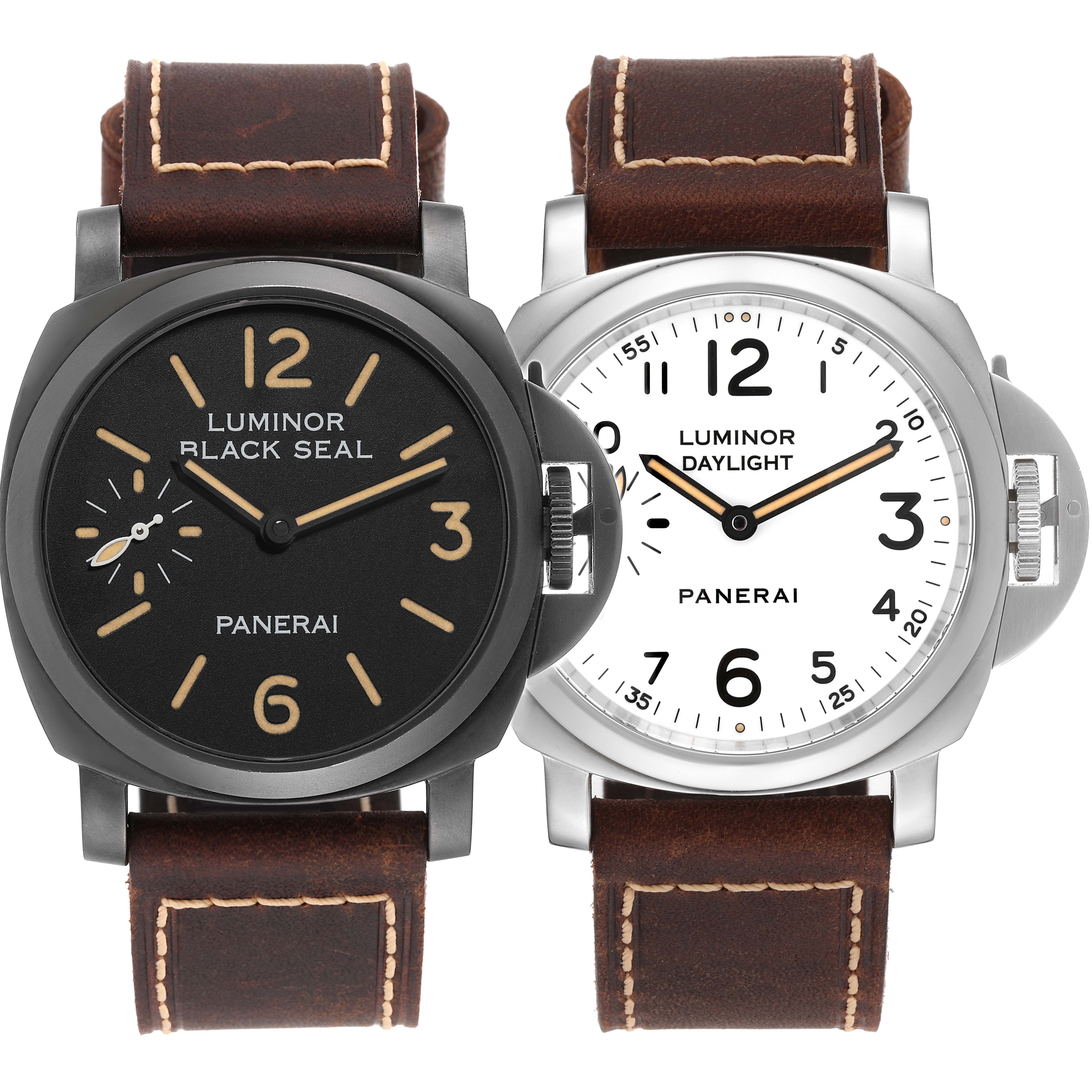 Panerai Luminor 8 Days Limited Edition Steel Mens Watch Set