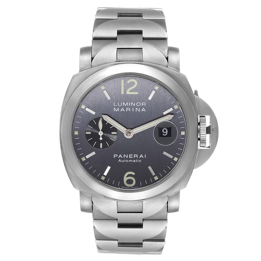 Panerai Luminor Marina 44mm Steel Titanium Mens Watch PAM00091 Box