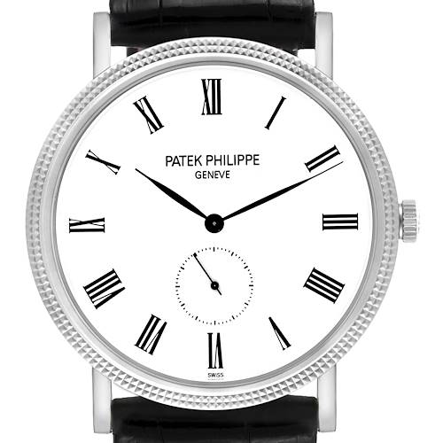 Photo of NOT FOR SALE Patek Philippe Calatrava White Gold Black Strap Mens Watch 5119 Papers PARTIAL PAYMENT