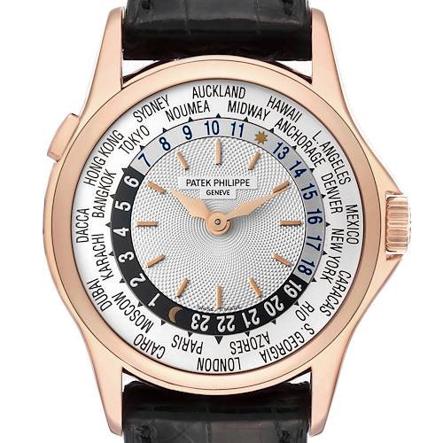 Photo of Patek Philippe World Time Automatic Silver Dial Rose Gold Mens Watch 5110