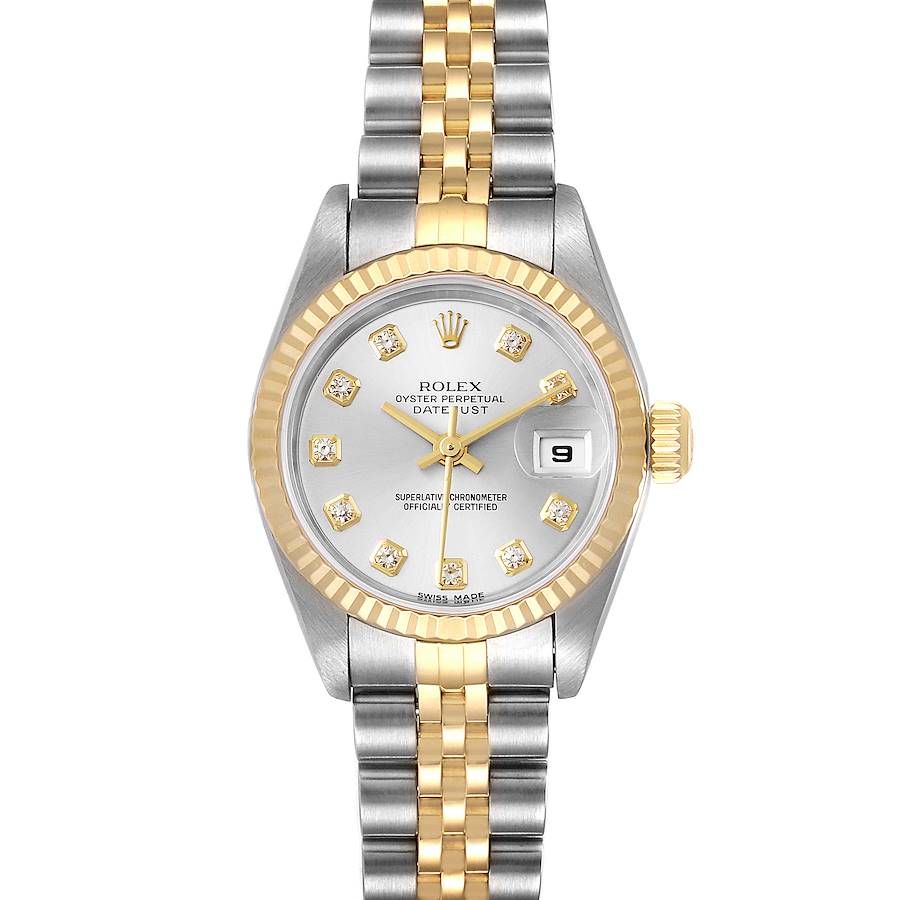Rolex Datejust 26 Steel Yellow Gold Diamond Ladies Watch 79173 SwissWatchExpo