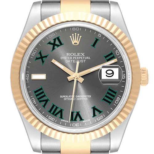 Photo of Rolex Datejust 41 Steel Yellow Gold Wimbledon Dial Mens Watch 116333