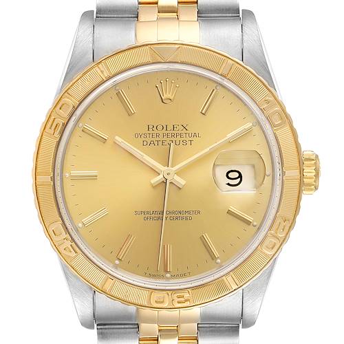 Photo of Rolex Datejust Turnograph Steel Yellow Gold Mens Watch 16263