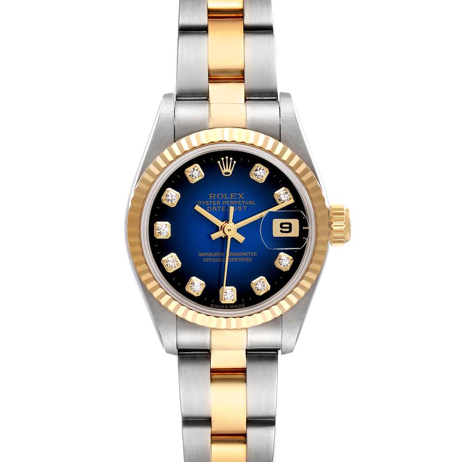 Rolex Datejust Vignette Diamond Dial Steel Yellow Gold Ladies Watch 69173 Papers SwissWatchExpo