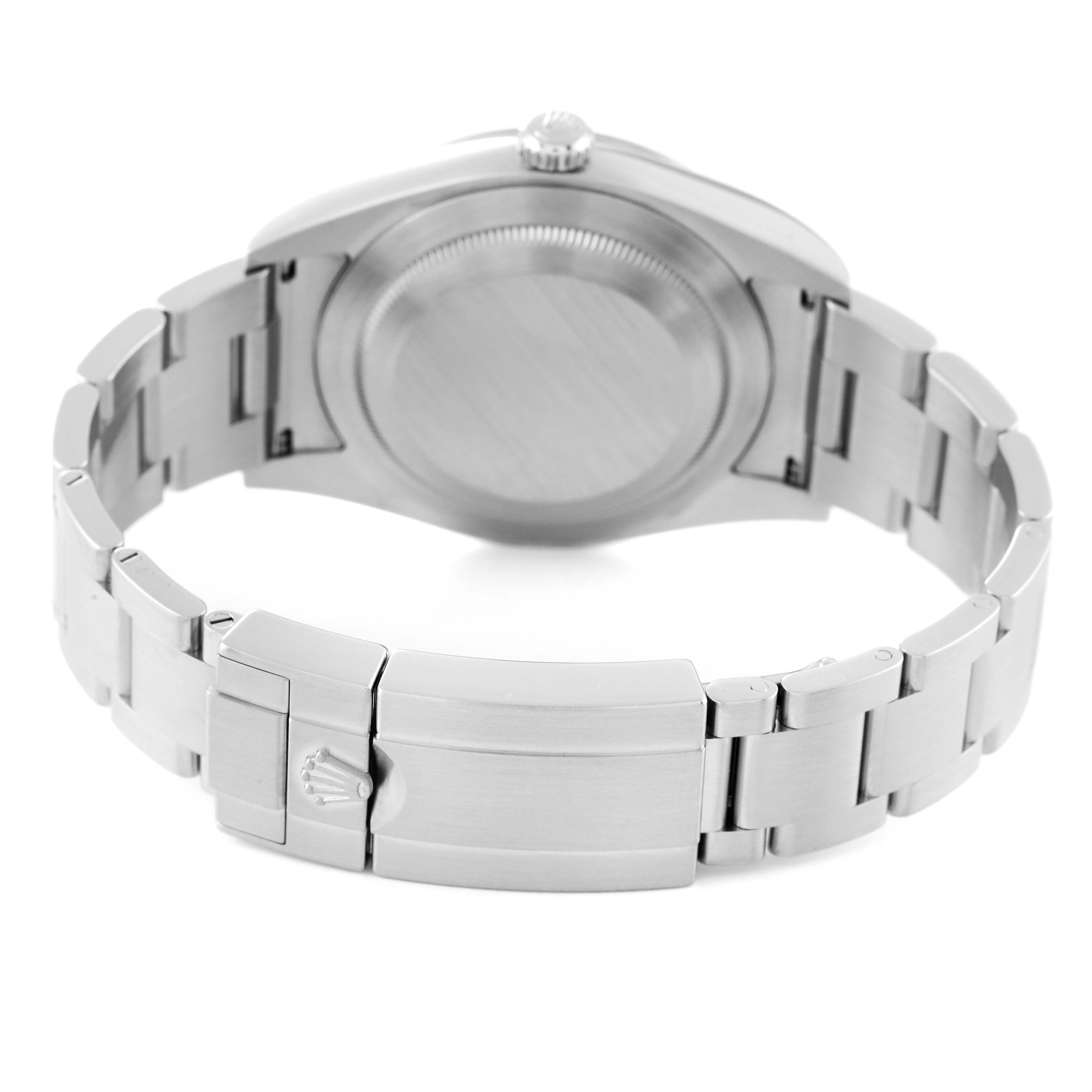 The image shows the back and bracelet clasp of a Rolex Explorer 214270 Men's Stainless Steel Black Dial 214270 Men's Stainless Steel Black Dial watch at a rear angle.