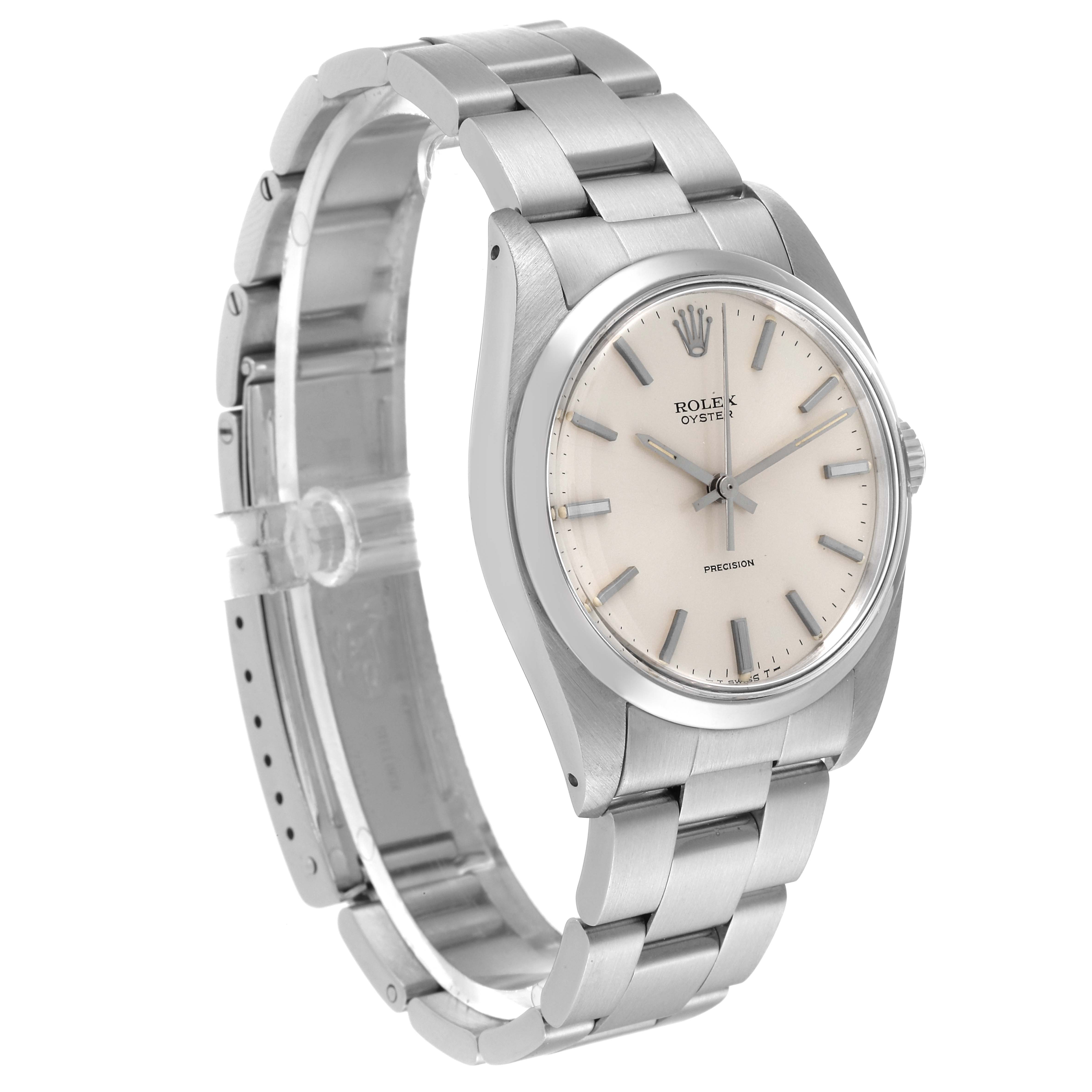 The Rolex Vintage Collection 6426 Men
s Stainless Steel Silver Dial 6426 Men
s Stainless Steel Silver Dial watch is shown at a slight left angle, displaying the face, bracelet, and crown.